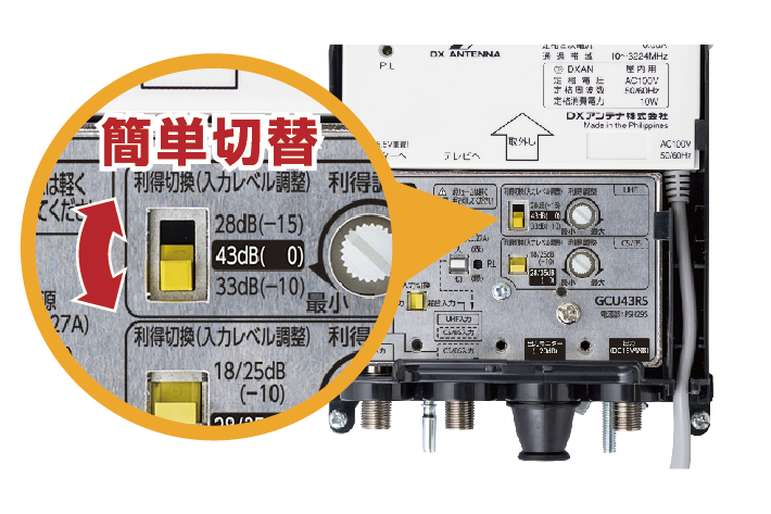 CS/BS-IF・UHFブースター | 製品情報 | DXアンテナ